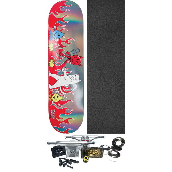 Rip N Dip World Industries Nerm vs Devilman Skateboard Deck - 8.5" x 31.75" - Complete Skateboard Bundle